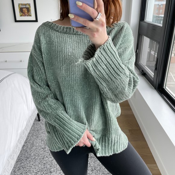 Callahan Chunky Knit Pullover Sweater Light Green Small - Picture 1 of 8